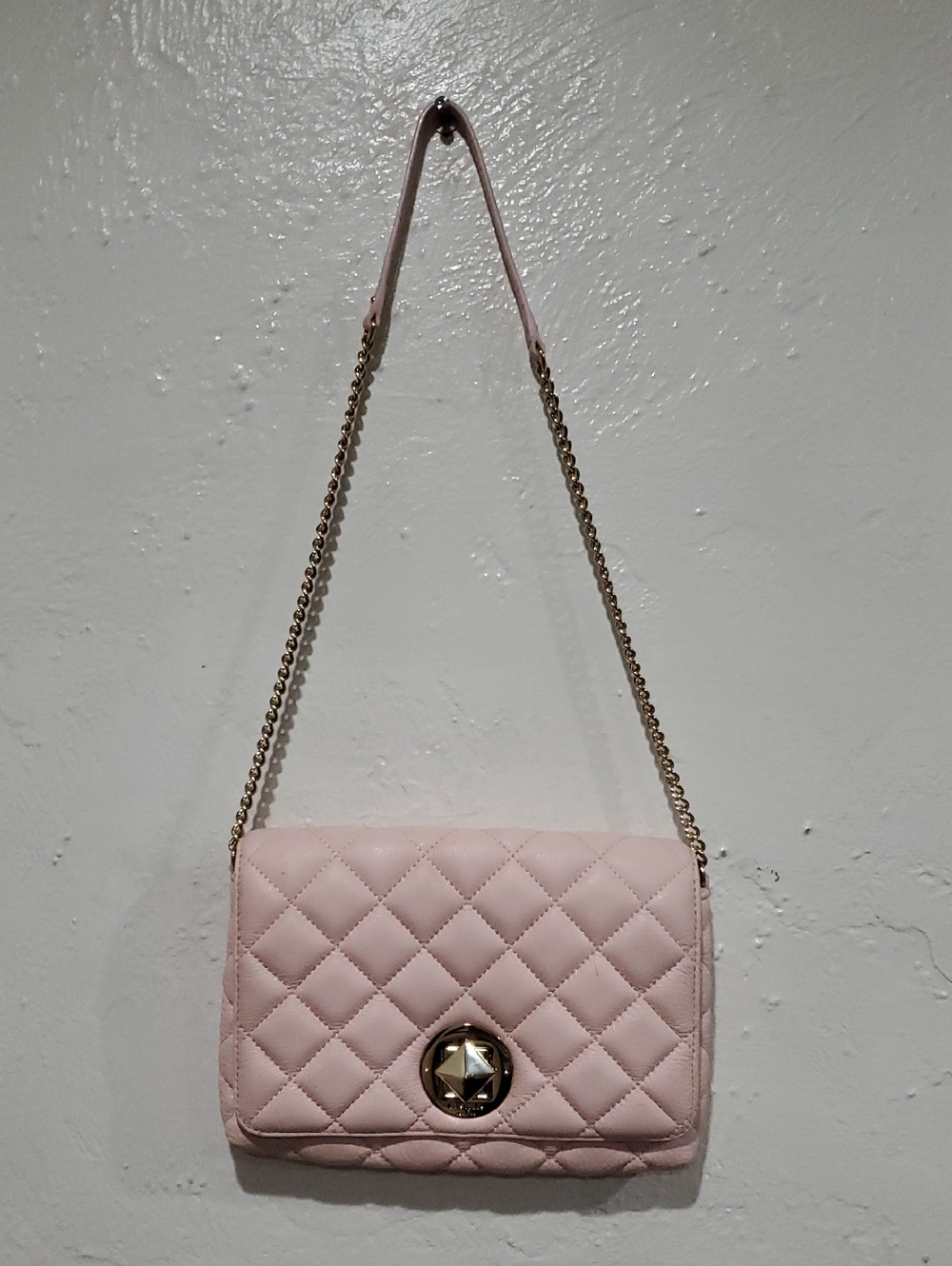 Kate Spade Gold Coast Quilted Leather Bag In Ballerina Slipper Pink